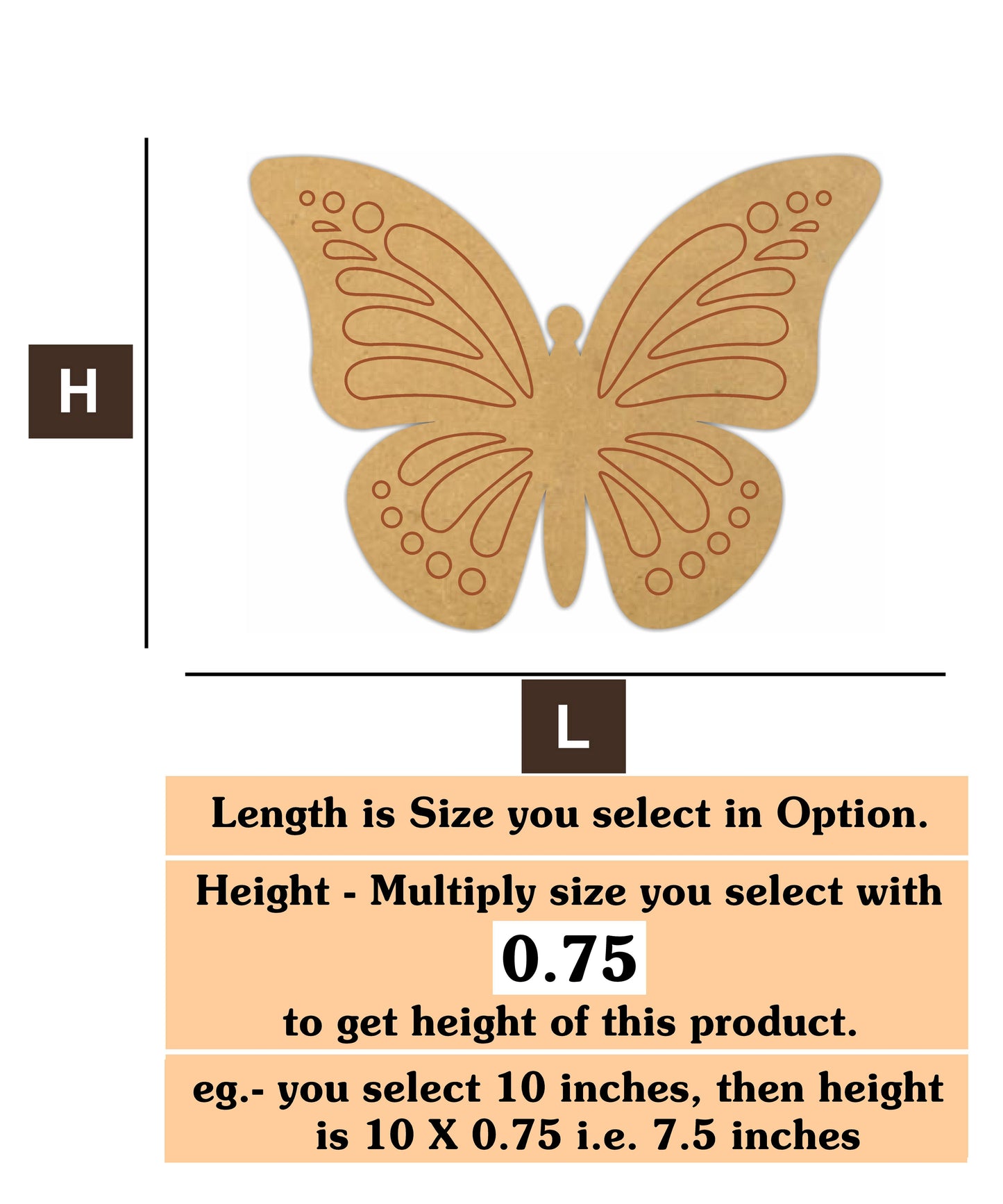 Butterfly 4 MDF Cutout