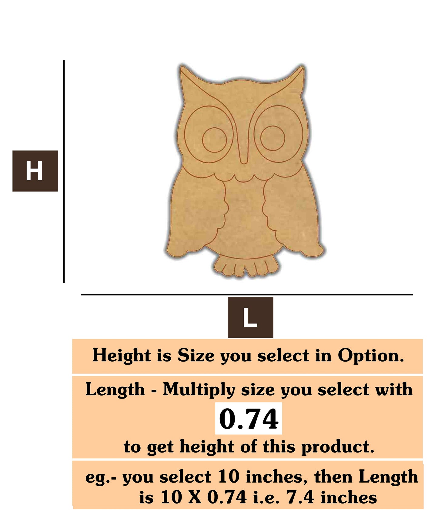 Owl 4 MDF Cutout