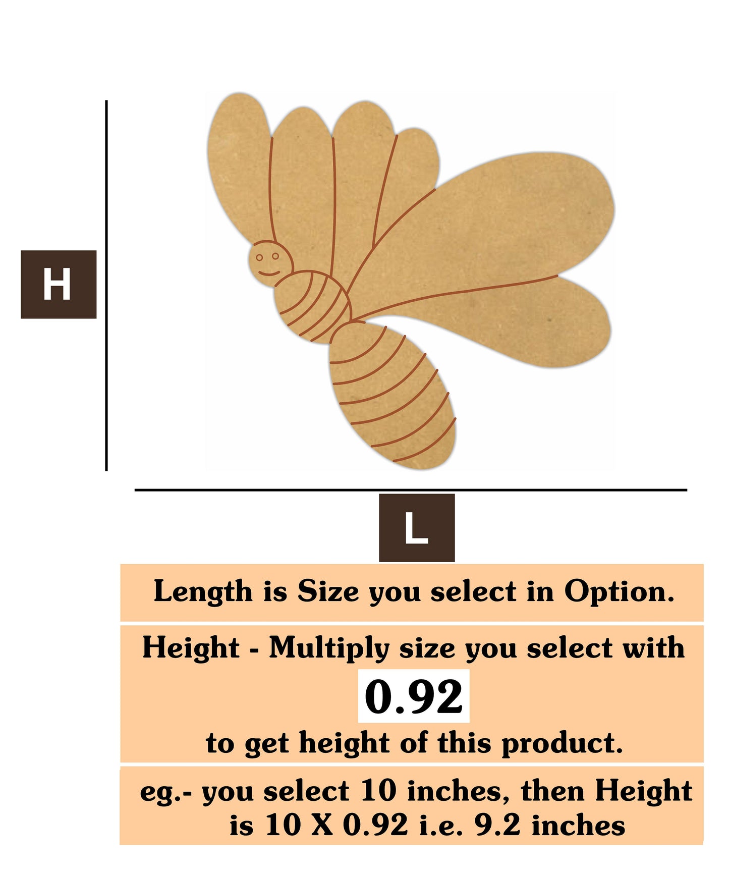 Bee 4 MDF Cutout