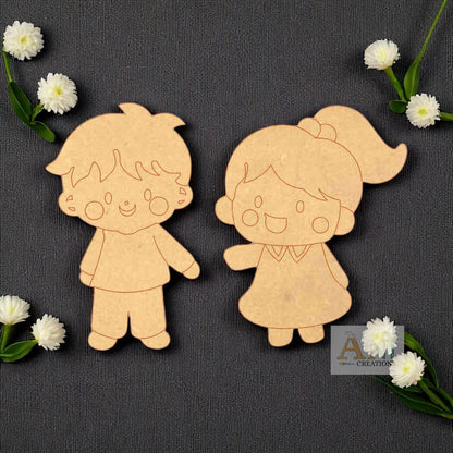 Kids Playing 1  MDF Cutout