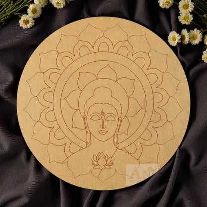 Buddha mandala  1 MDF Premarked