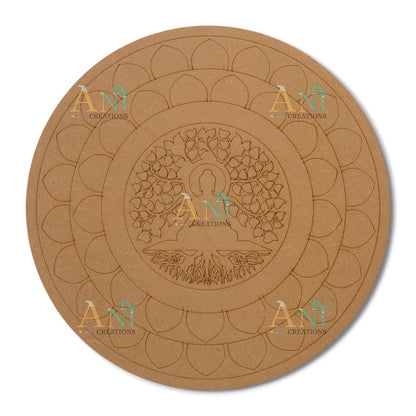 Budhha mandala 4 MDF Premarked