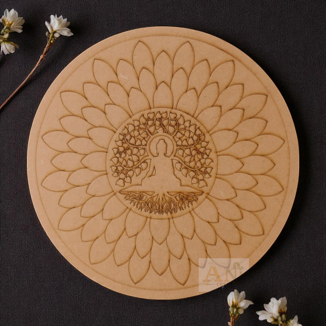 Budhha mandala 3 MDF Premarked
