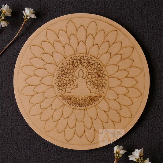 Budhha mandala 3 MDF Premarked