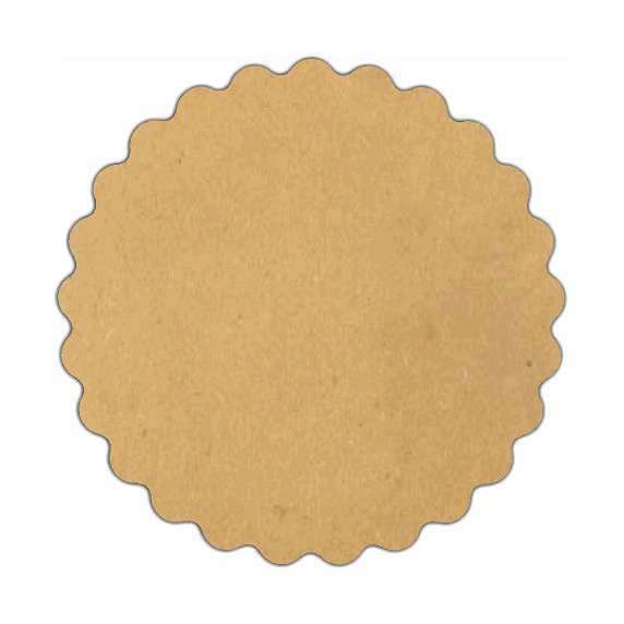 Plain Scallop Circle 2 MDF