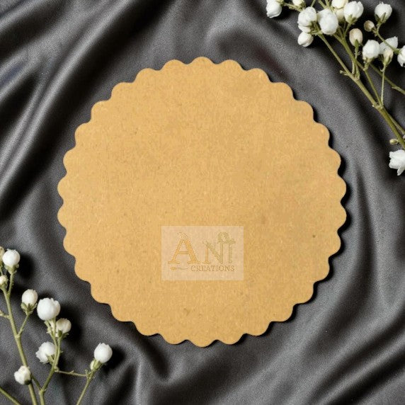 Plain Scallop Circle 3 MDF