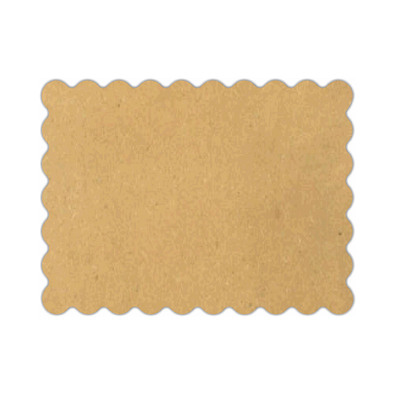 Plain Scallop Rectangle 2 MDF