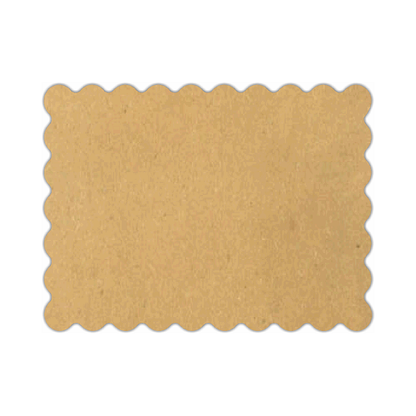 Plain Scallop Rectangle 2 MDF