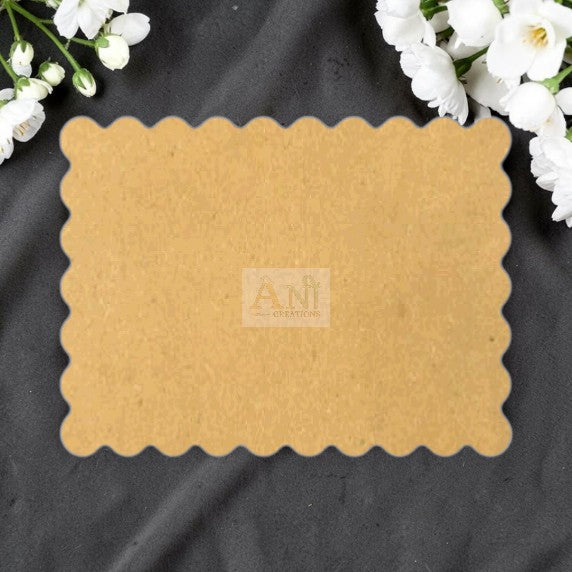 Plain Scallop Rectangle 2 MDF