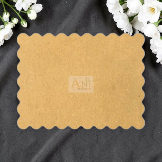 Plain Scallop Rectangle 2 MDF