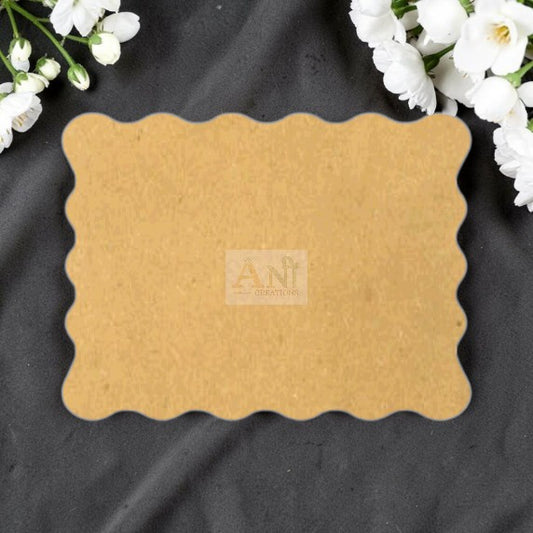 Plain Scallop Rectangle 1 MDF