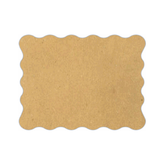 Plain Scallop Rectangle 1 MDF