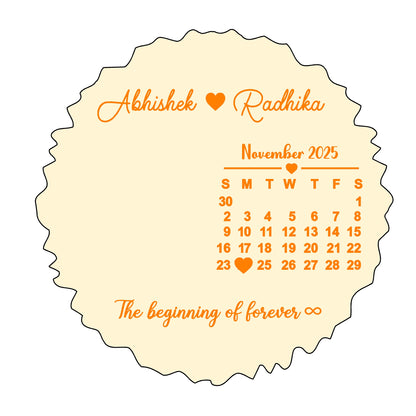 Calendar photo frame sticker