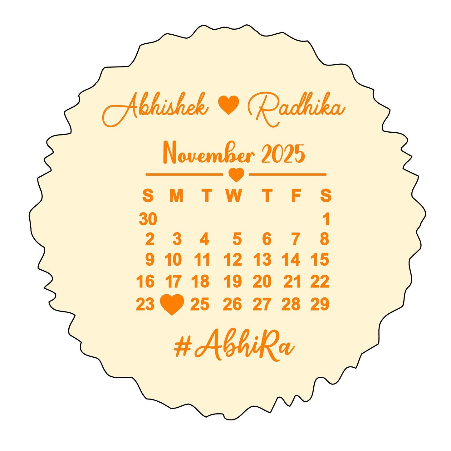Calendar sticker Vinyl
