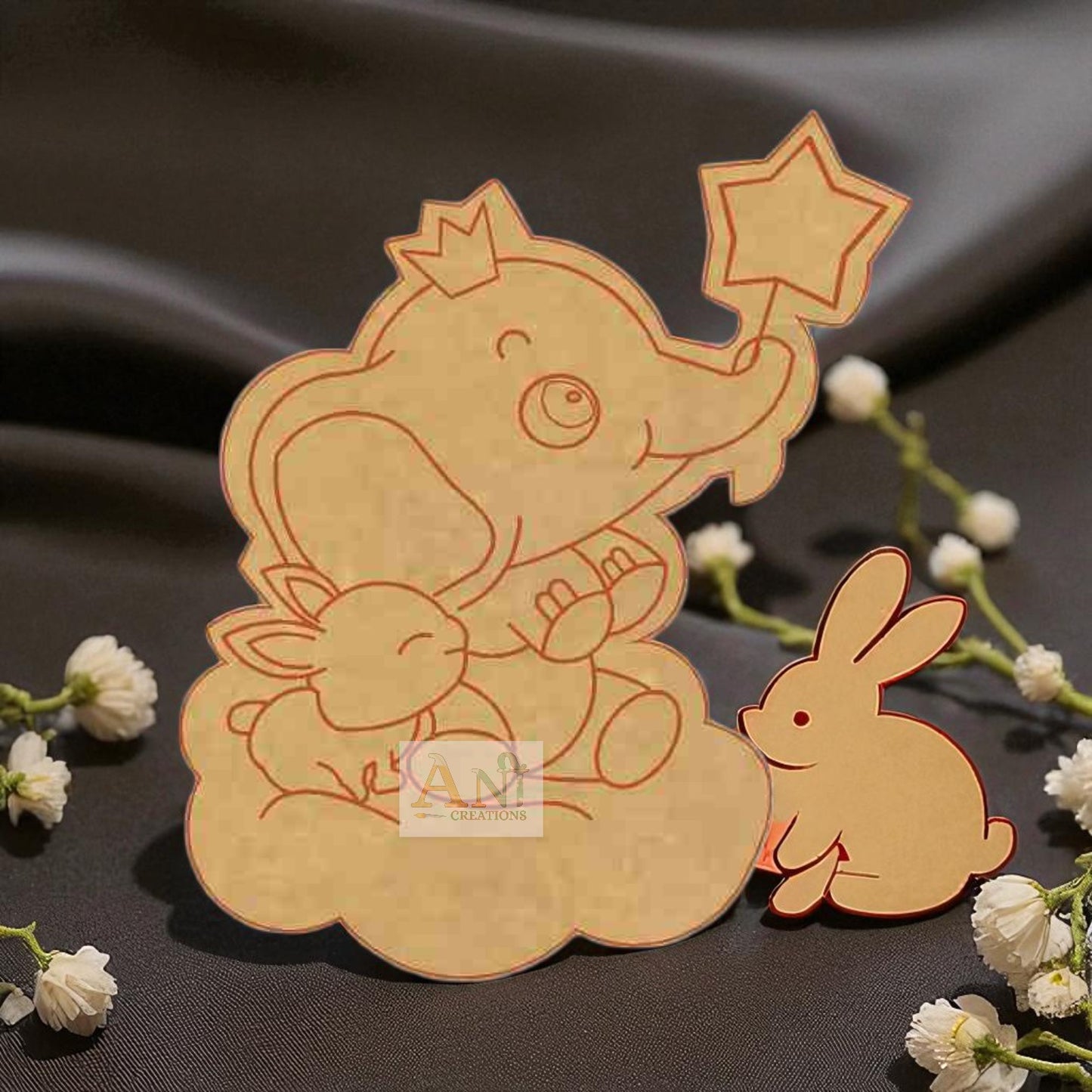 cartoon elephant 2 MDF Cutout