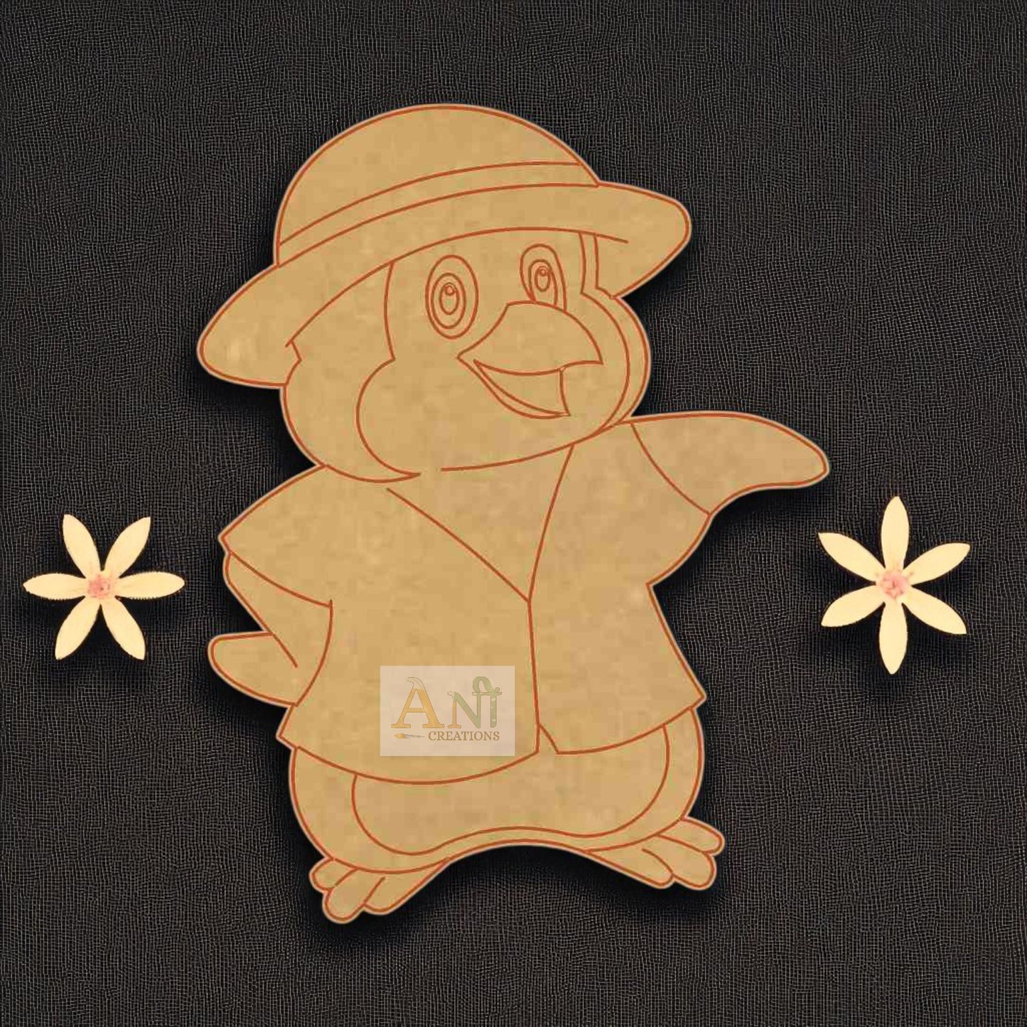 Penguins 7  MDF Cutout