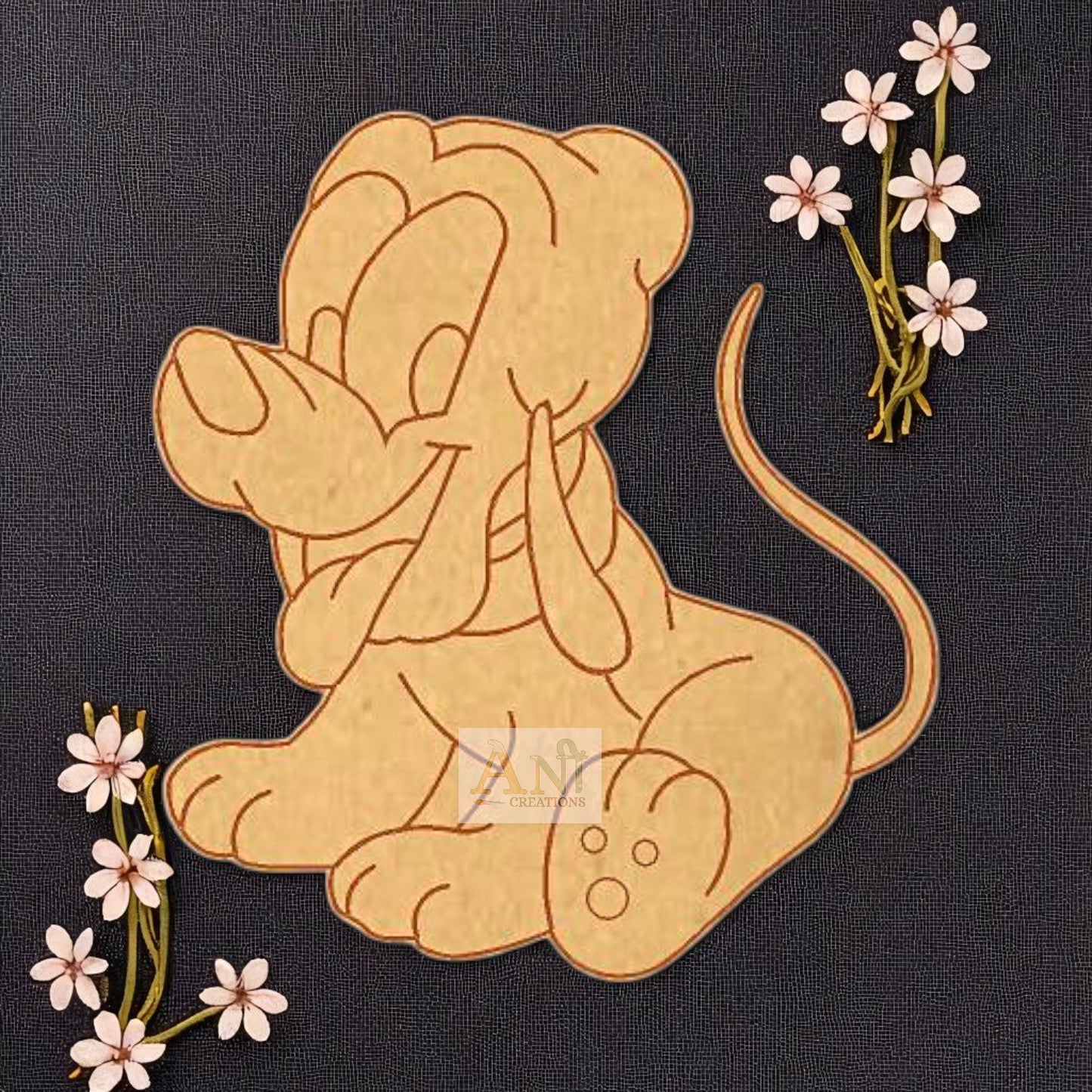 cartoon dog 1 MDF Cutout)