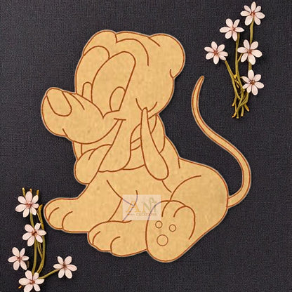 cartoon dog 1 MDF Cutout)
