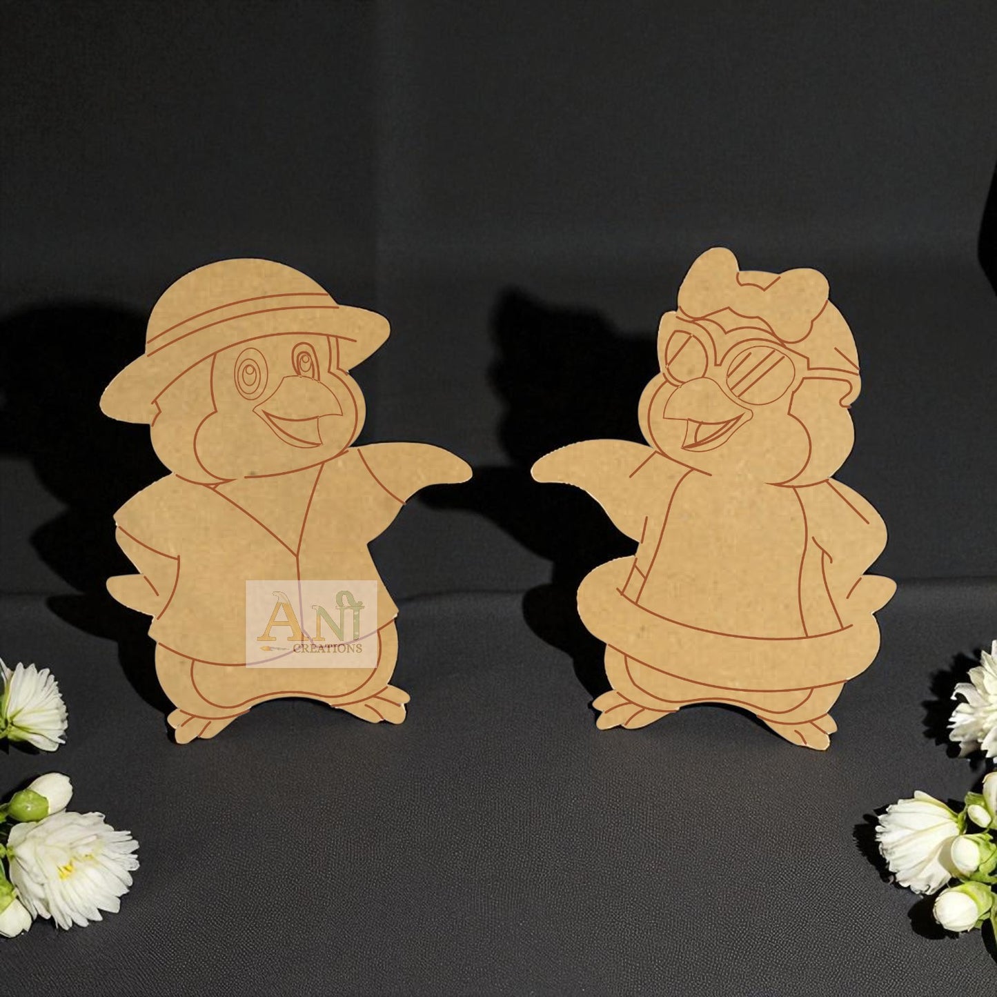 Penguins 5 MDF Cutout