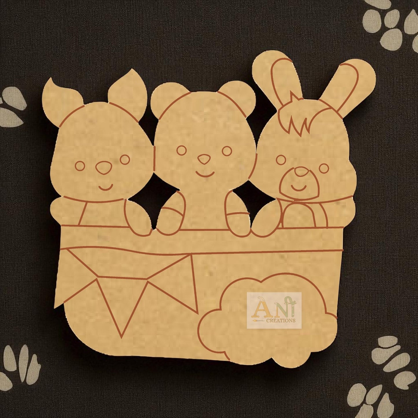 cartoons friends MDF Cutout