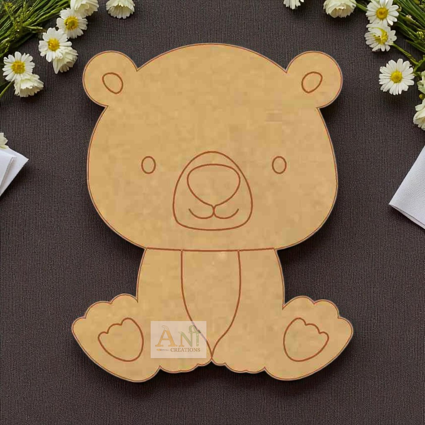 cartoon teddy  MDF Cutout