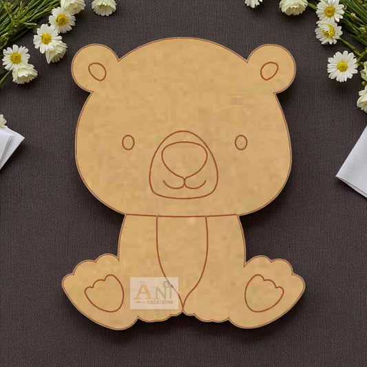cartoon teddy  MDF Cutout