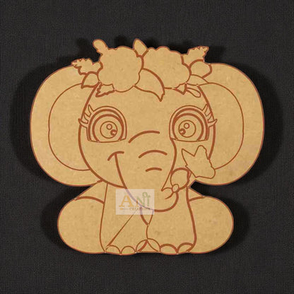 cartoon elephant 1 MDF Cutout