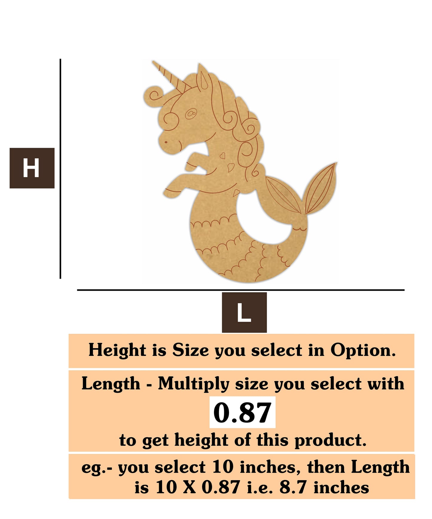 Unicorn 7  MDF Cutout