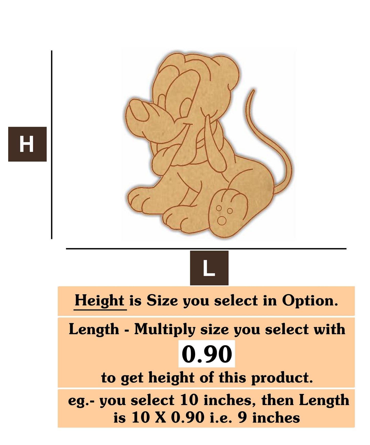 cartoon dog 1 MDF Cutout)