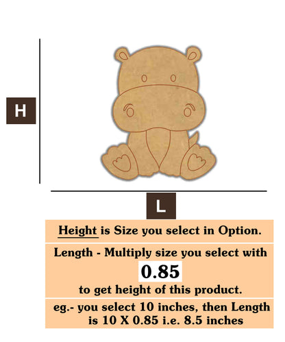 cartoon Dino  MDF Cutout