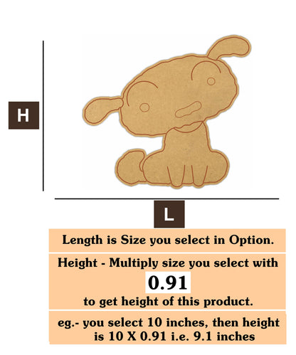 cartoon dog 2 MDF Cutout