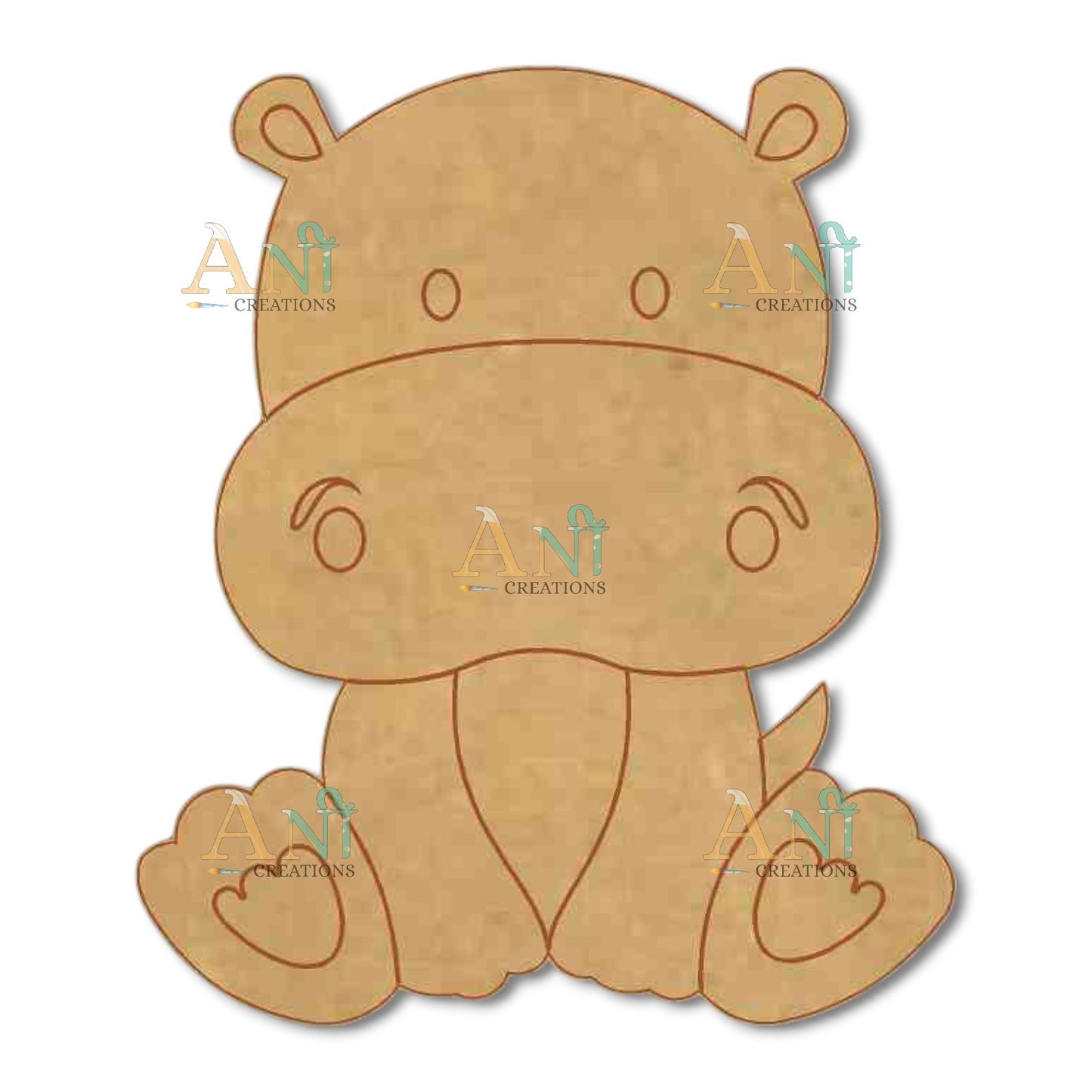 cartoon Dino  MDF Cutout