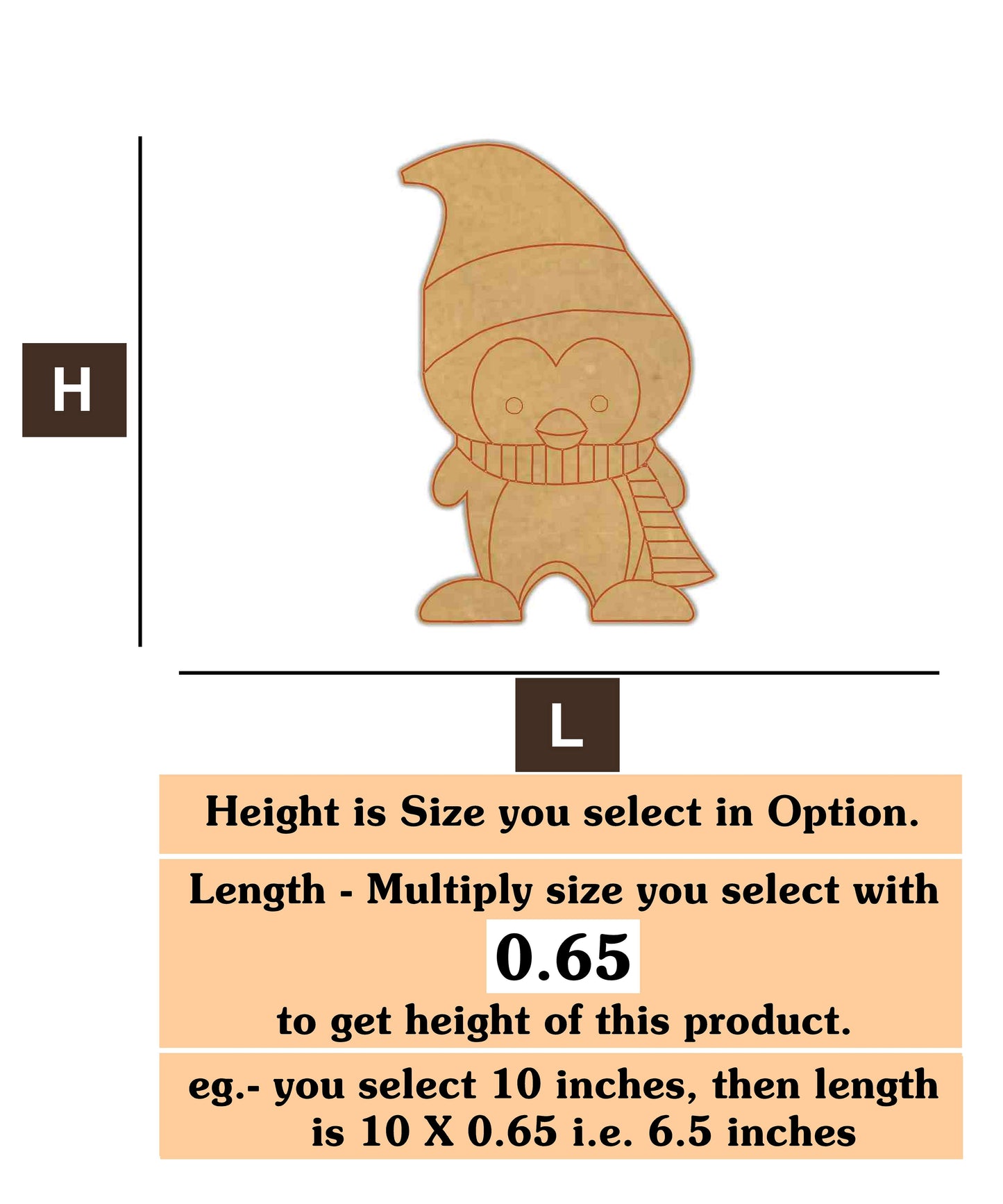 Penguins 16 MDF Cutout