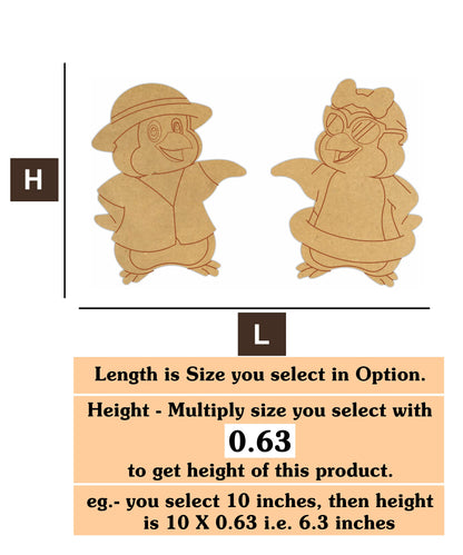 Penguins 5 MDF Cutout