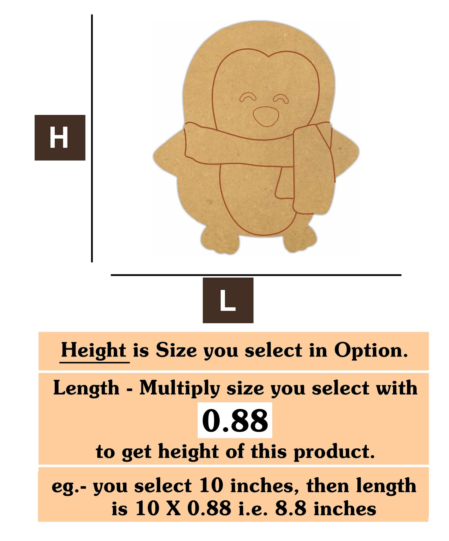 Penguins 9  MDF Cutout