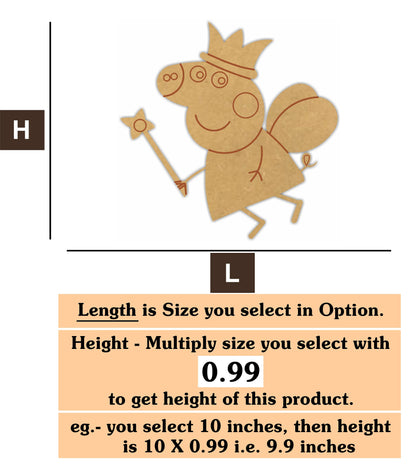 Peppa Pig 1  MDF Cutout