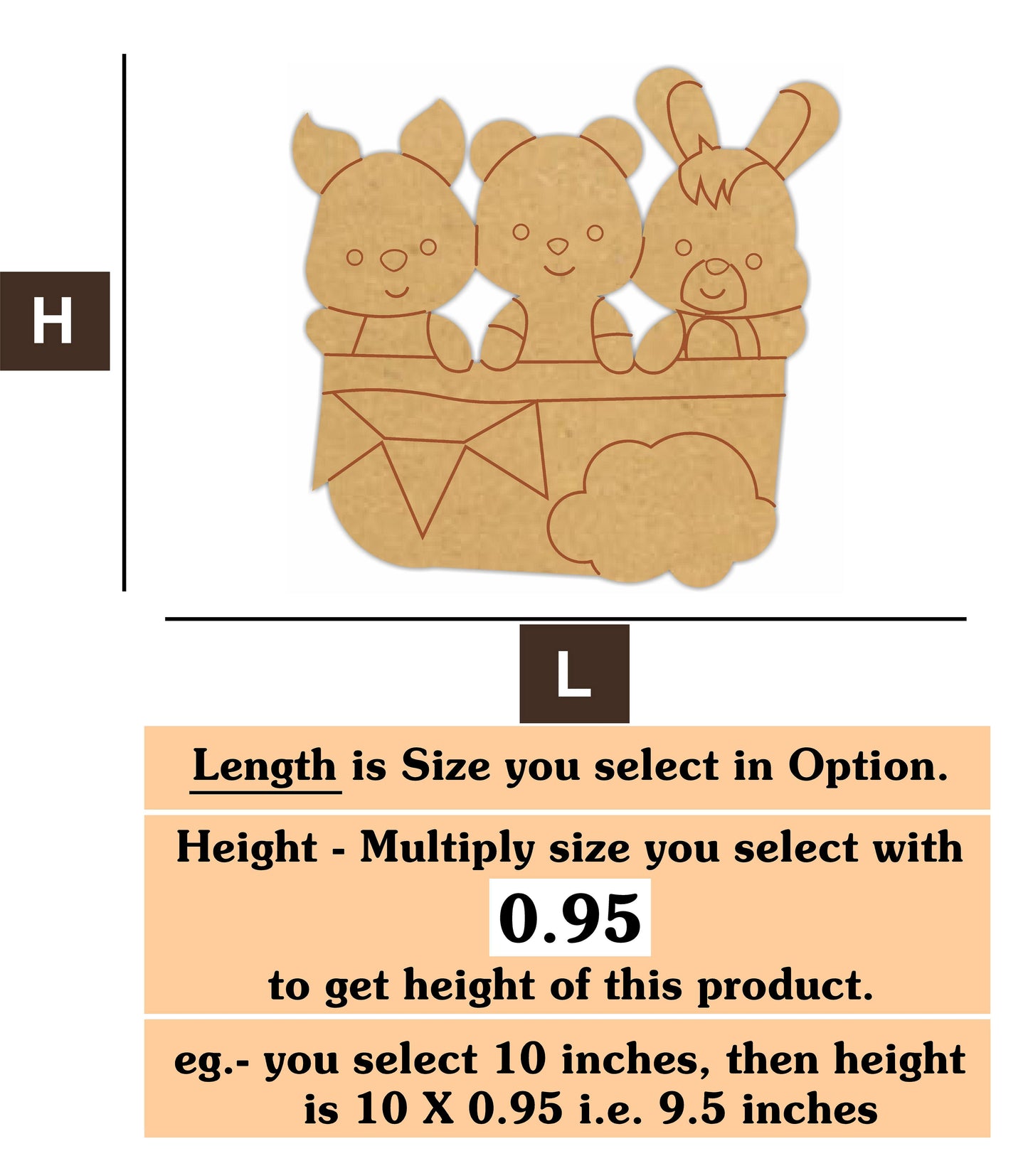 cute cartoon 10 MDF Cutout