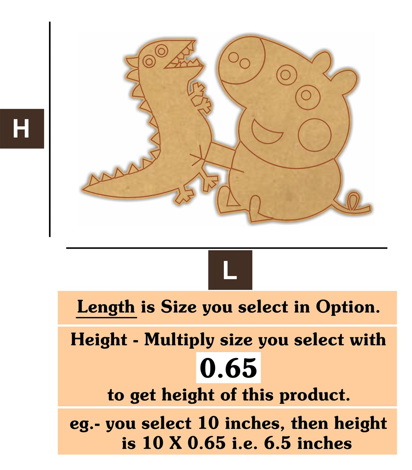 Peppa Pig 2  MDF Cutout