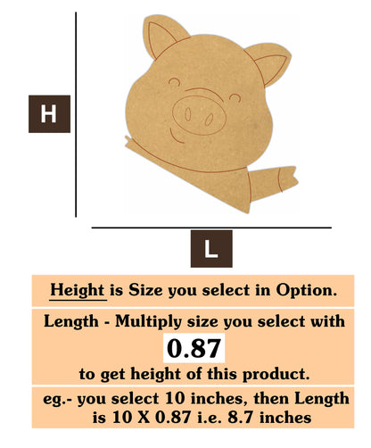 Pig  MDF Cutout