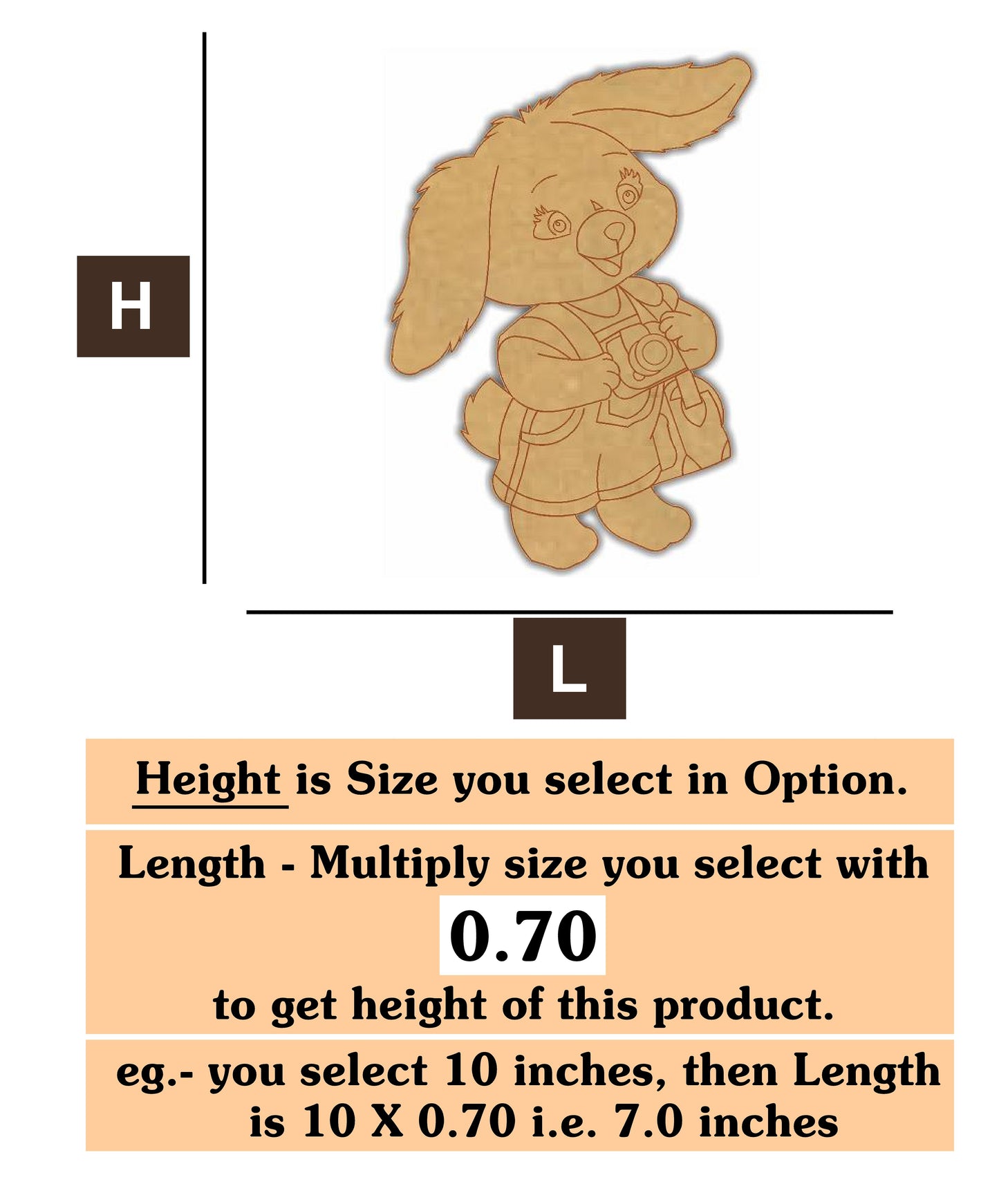 Rabbit 1  MDF Cutout