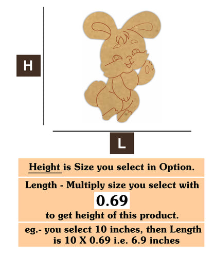 Rabbit 3  MDF Cutout