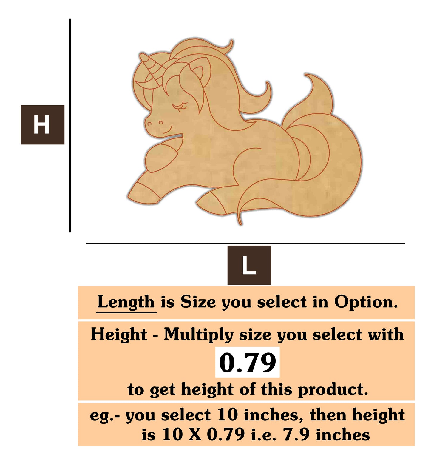 Unicorn 3  MDF Cutout