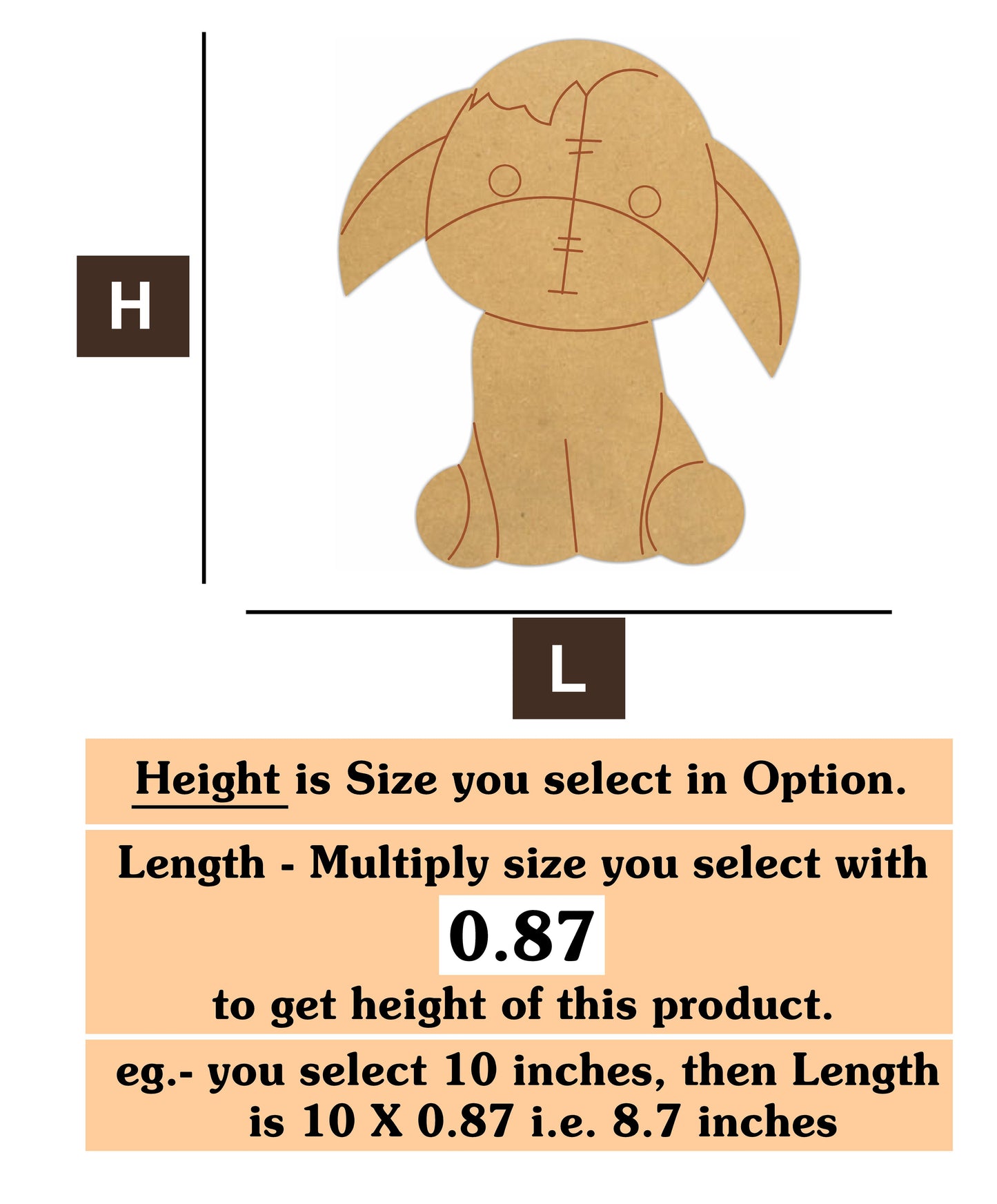 cartoon dog 3 MDF Cutout