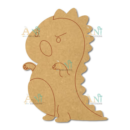 cartoon Dino  MDF Cutout