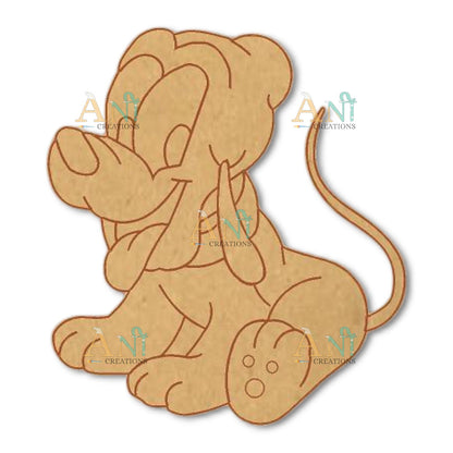 cartoon dog 1 MDF Cutout)