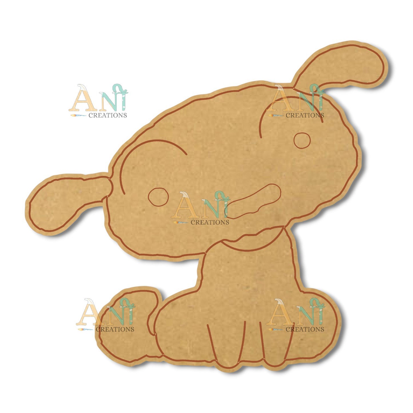 cartoon dog 2 MDF Cutout