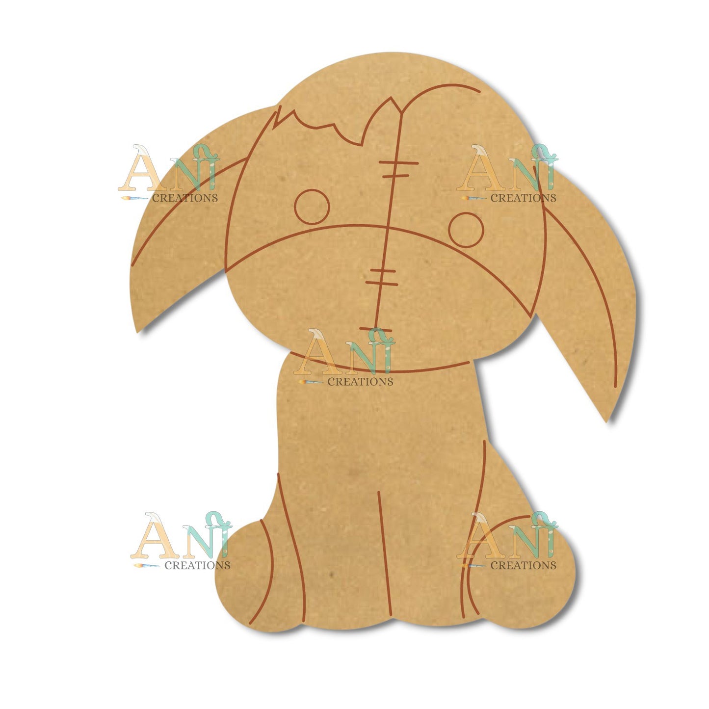 cartoon dog 3 MDF Cutout