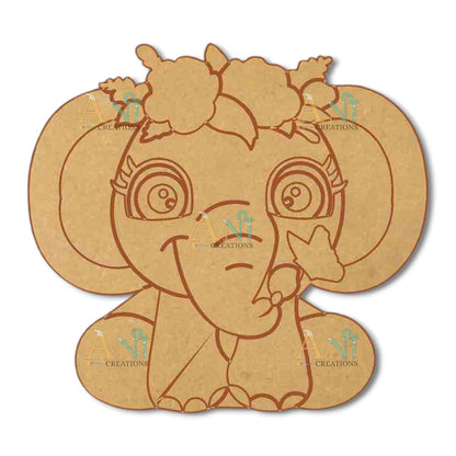 cartoon elephant 1 MDF Cutout