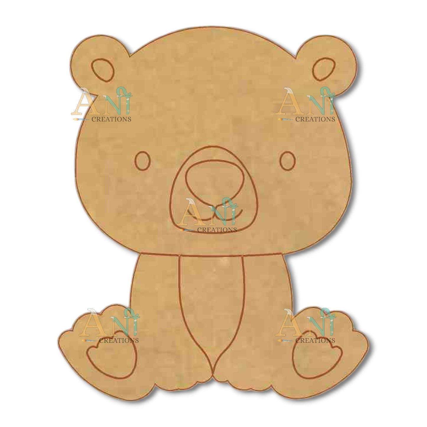cartoon teddy  MDF Cutout