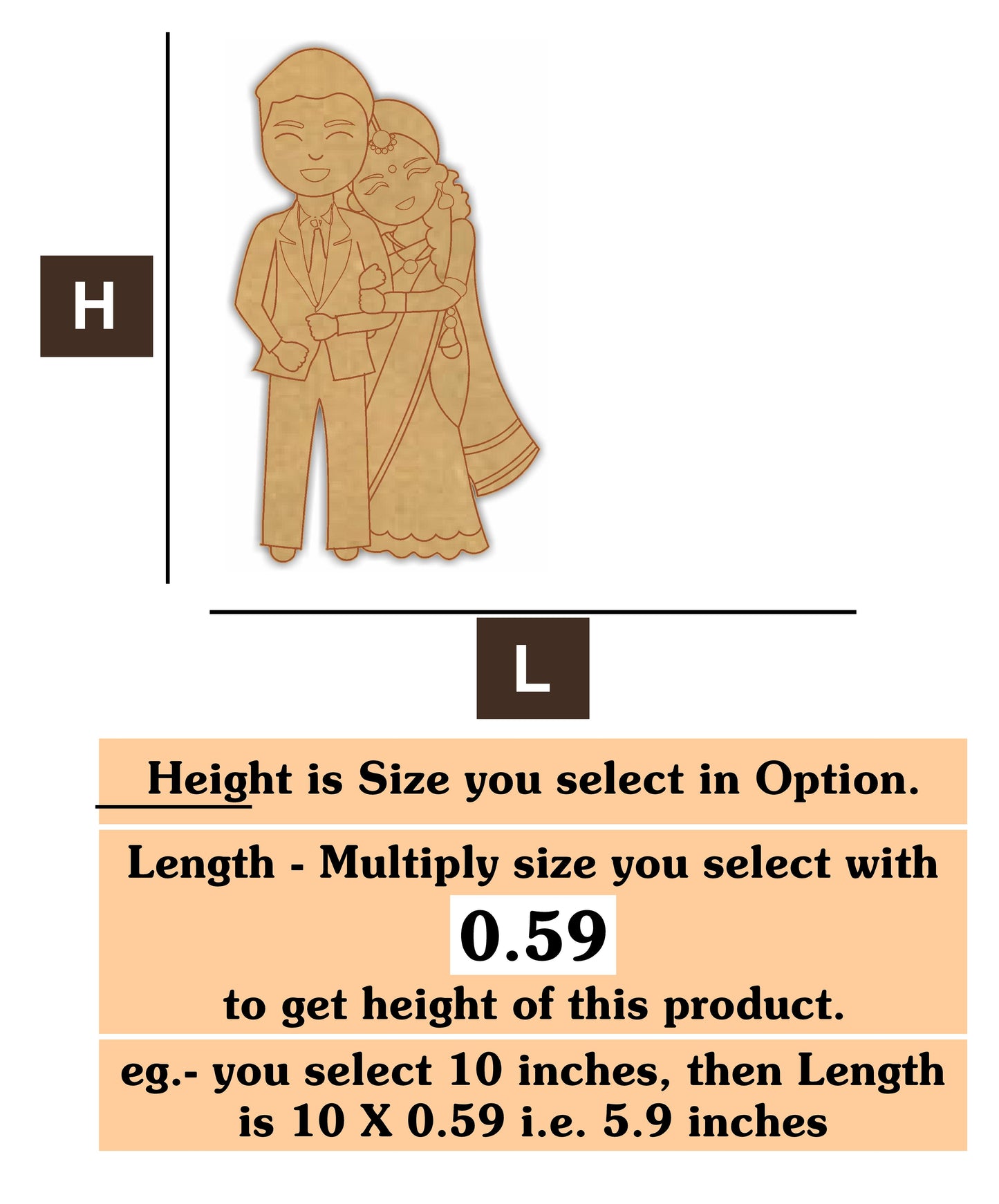 Couple 2  MDF Cutout